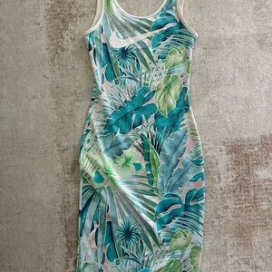 Nike Tropical Print Midi Dress